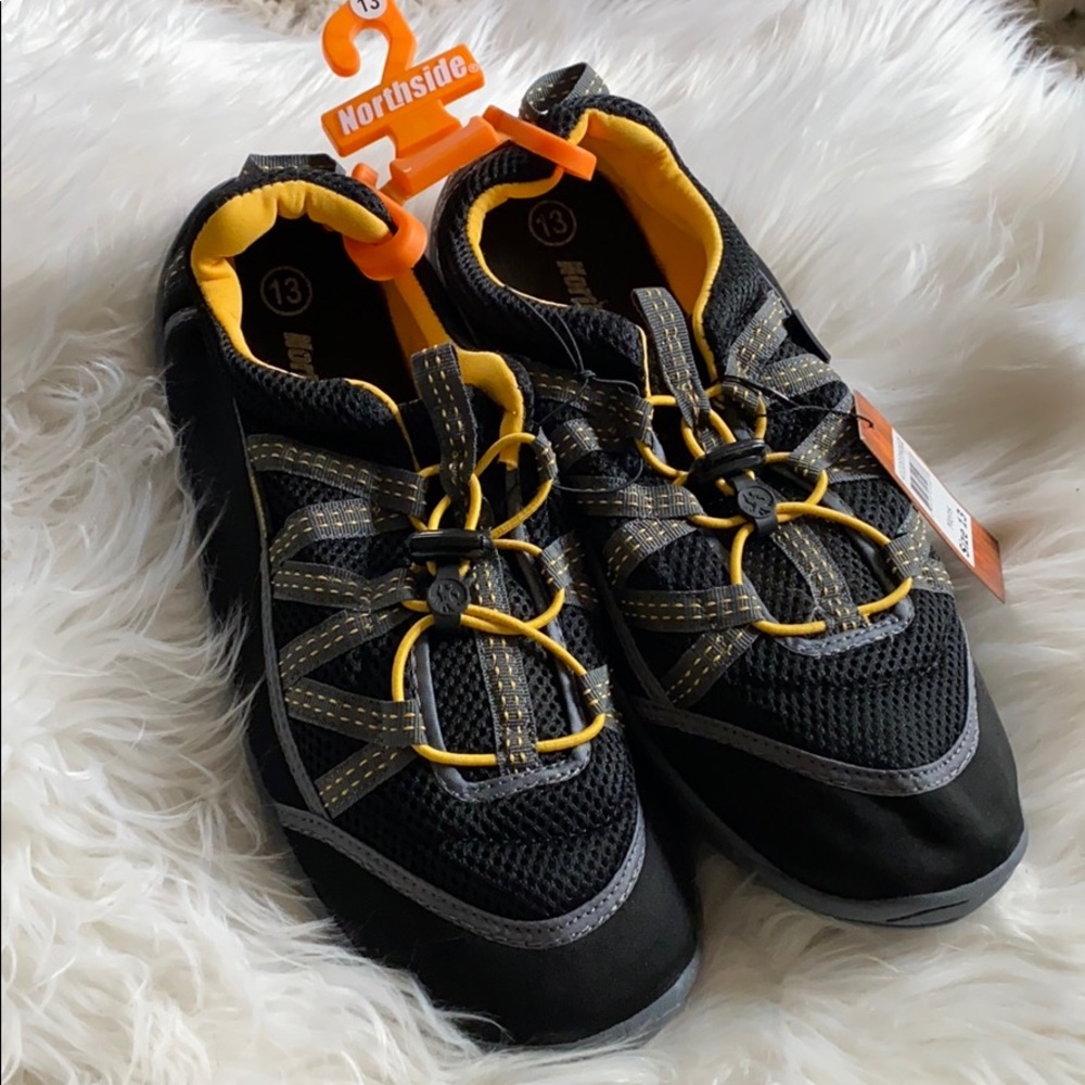 Northside black and yellow water shoes NWT